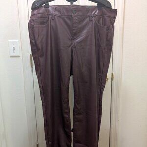 torrid Perfect Skinny Faux Leather High Rise Pant 18 Tall Sassafras Plus
